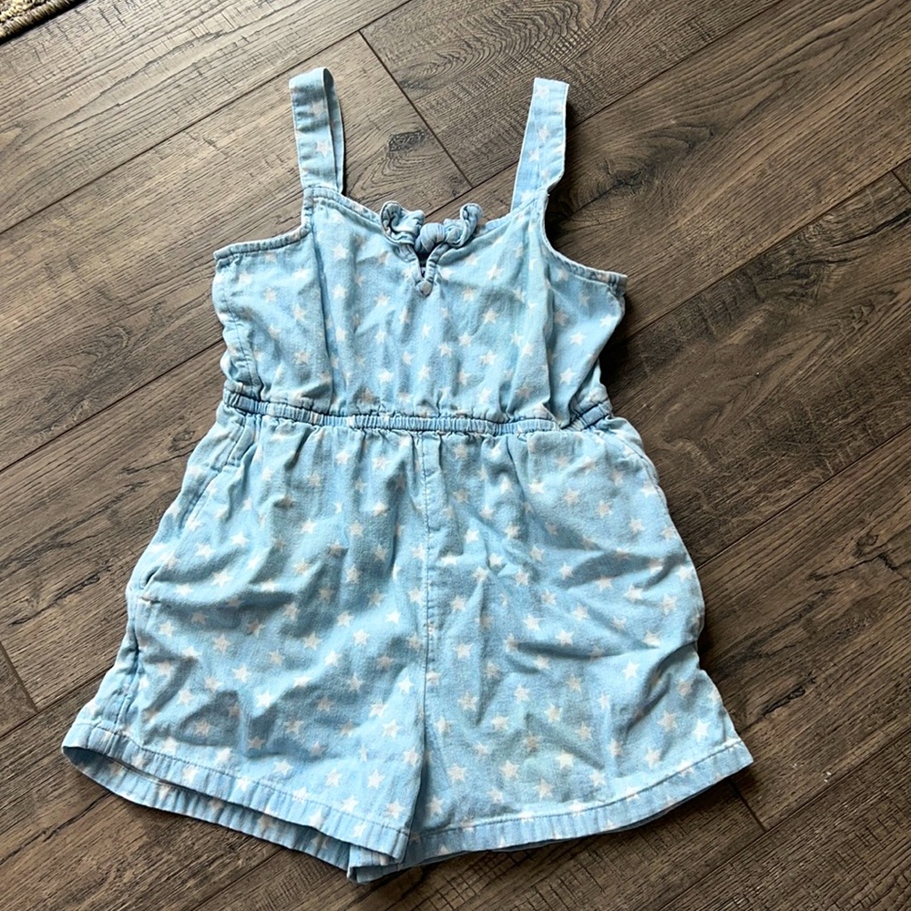 Old navy girls blue romper with stars 8